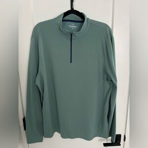 J. Crew Performance Teal Quarter-Zip Pullover